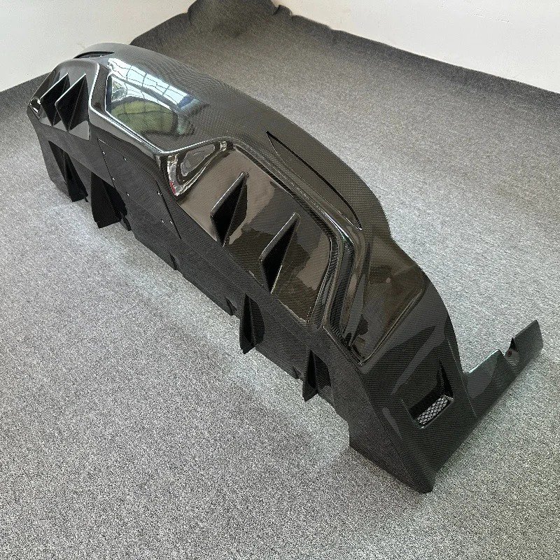 Topcar Style Carbon Fiber Rear Lip Diffuser Wide Body Expansion Kit for  Model X Modified Version